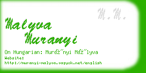 malyva muranyi business card
